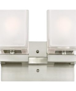 Westinghouse 6332300 Nyle 2 Light 11-3/8"W Bathroom Vanity Light - Brushed