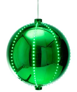 Xmas Ball Ornament w/240 Chasing LED Lights, Plug In