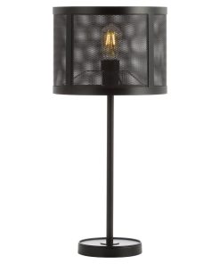 Wilcox 25" Minimalist Metal LED Table Lamp, Black
