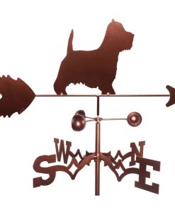 Westie Terrier Weathervane With Garden Mounting