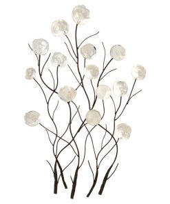 White Metal Coastal Abstract Wall Decor 24" x 1" x 36"