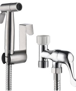 Wellfor Handheld Bidet Sprayer Attachment for Toilet, Sliver