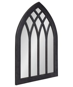 Winn Wood Framed Arch Mirror, Black 24x36