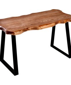 WELLAND Wood Entryway Bench With Metal Legs