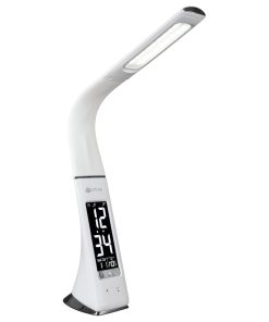 Wellness Series Sanitizing Thrive LED Desk Lamp With Clock