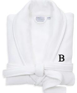 100% Turkish Cotton Waffle Terry White Robe, Small/Medium, Bookman, B