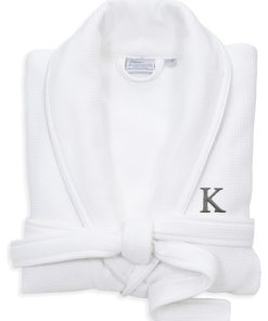 100% Turkish Cotton Waffle Terry White Robe, Small/Medium, Bookman, K
