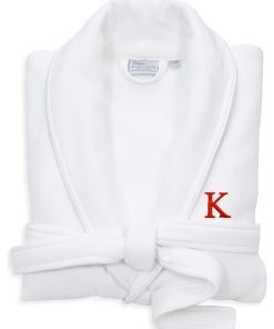 100% Turkish Cotton Waffle Terry White Robe, Large/Xlarge, Bookman, K