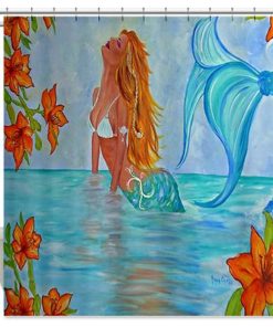 Wisdom Seeker Mermaid Shower Curtain
