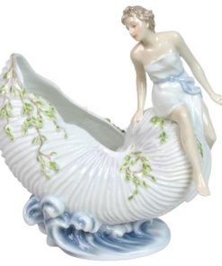 Woman On Argonaut Shell Sauce Train, Home Accent, Fine Porcelain