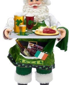 10.5" Fabriche Musical Irish Chef Santa