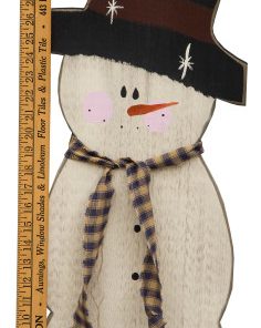 Wooden Christmas Snowman with Measuring Stick