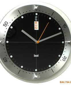 12' Timemaster Day/Date Wall Clock Black