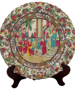 14" Rose Medallion Porcelain Plate