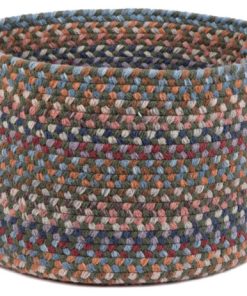 Wool Tribeca Color Storage Basket Greengrass 18''x12''