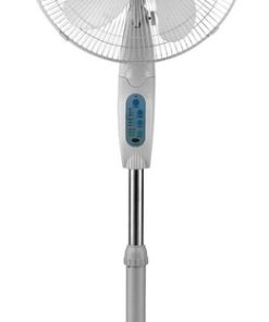 White Stand Fan 16" Wave Oscillating W/ Remote