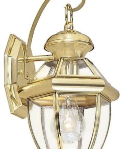 1-Light Outdoor Wall Lantern, Brushed Nickel