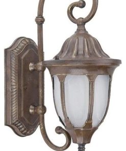 Yosemite Home Decor Merili 1 Light Exterior Lights Wall Mount in Brown