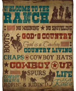 Welcome to the Ranch Fleece Blanket