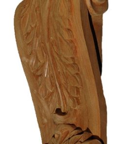 Hand-Carved Acanthus Corbel, Cherry