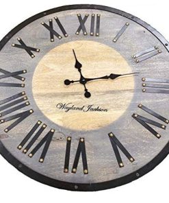 Wood Grey Distressed 30'' Clock