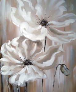 White Flower I Oil Painting