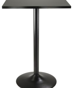 Winsome Obsidian Square Black Pub Table in Black