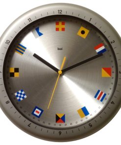 12" Aquamaster Waterproof Wall Clock with Nautical Flags