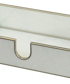 White Lizard Pattern Guest Towel Holder