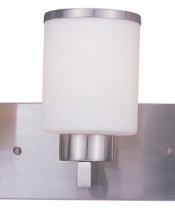 Z-Lite Cosmopolitan 3-Light Brushed Nickel Matte Opal Glass Wall