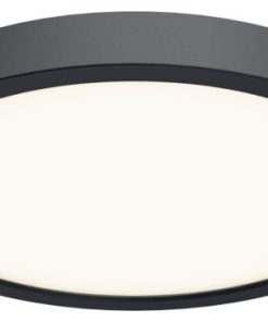 10" Round Indoor/Outdoor LED Flush Mount, Black