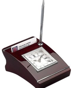 Wood Clock with Cardholder