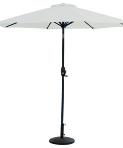 WestinTrends 9 Ft Outdoor Patio Market Table Umbrella with Resin Base, White