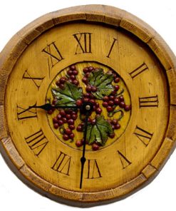 Wine Decor Barrel Wall Clock