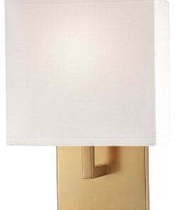 1 Light Wall Sconce in Honey Gold with Off White glass
