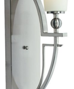 Woodbridge Lighting Aurora 1 Light Steel/Glass Wall Sconce in Satin Nickel