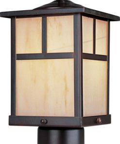 1-Light Bronze Outdoor Post