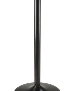 Winsome Wood Pub Table Round Black Mdf Top With Black Leg And Base