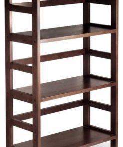 Winsome Leo 3-Section Wide Storage Shelf in Espresso