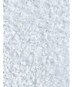 White Shaggy Raggy Rug, 2'8"x4'8"
