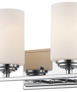 Z-LITE 435-2V-CH 2-Light Vanity Light Light Matte Opal