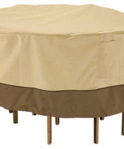Classic Accessories 78942 Veranda Round Patio Table and Chair Set Cover, Large