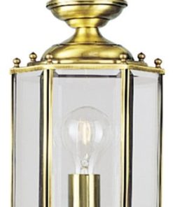 1-Light Post Lantern, Polished Brass