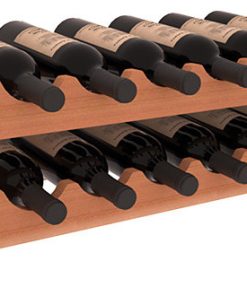 12-Bottle Mini Scalloped Wine Rack, Redwood, Unstained