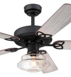 Westinghouse 7304800 Scholar 52" 5 Blade LED Ceiling Fan - Matte Black