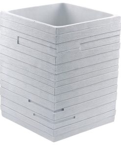 White Free Standing Waste Can