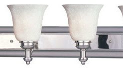 Z-Lite 301-4V-CH-WM6 Hollywood 4 Light Bathroom Vanity Light in Chrome