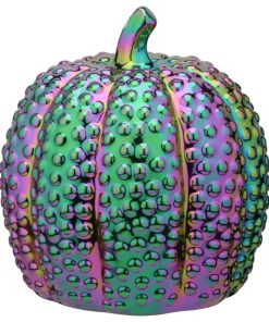 10" Iridescent Pumpkin Dcor