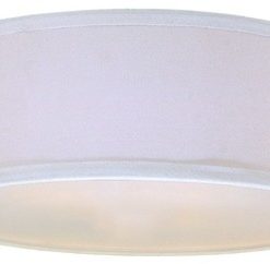 White Linen Drum Lamp Shade with Spider Assembly