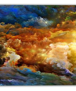 "What Colors May Come" Abstract Canvas Artwork, 32"x16"